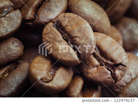 Coffee beans isolated on white background 122479237