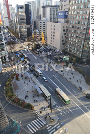 東銀座十字路口、晴海通 122479482