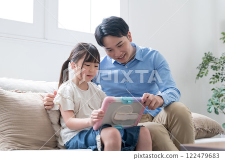 Daddy and his 9 year old daughter Daddy and his 9 year old daughter 122479683
