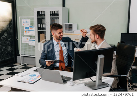International team creative are excited business success. International team creative are excited business success. 122479761