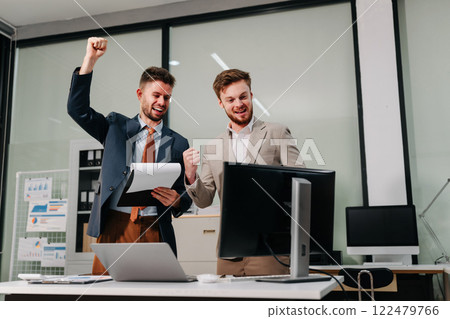 International team creative are excited business success. International team creative are excited business success. 122479766