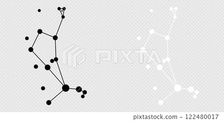 Bootes constellation map set. Vector illustration. Bootes constellation map set. Vector illustration. 122480017