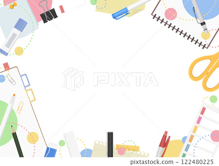 Stationery frame background, pop design Stationery frame background, pop design 122480225