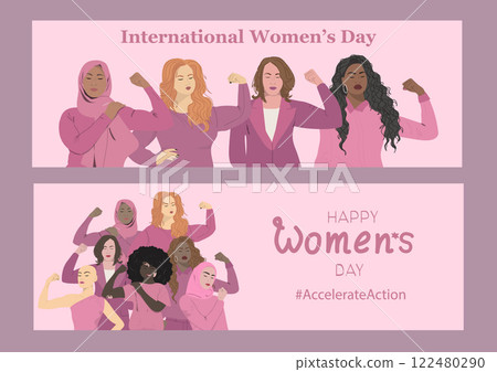 Womens day 2025 banners.  122480290