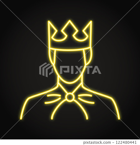King royalty person neon icon King royalty person neon icon 122480441