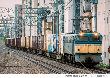 EF65 116牽引的貨運列車在佐倉宿川站拍攝 EF65 116牽引的貨運列車在佐倉宿川站拍攝 122480919