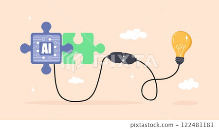 representing AI machine learning and neural network technology, depicting the collaboration between humans and artificial intelligence. representing AI machine learning and neural network technology, depicting the collaboration between humans and artificial intelligence. 122481181