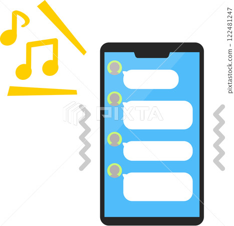 A smartphone receiving continuous messages 122481247