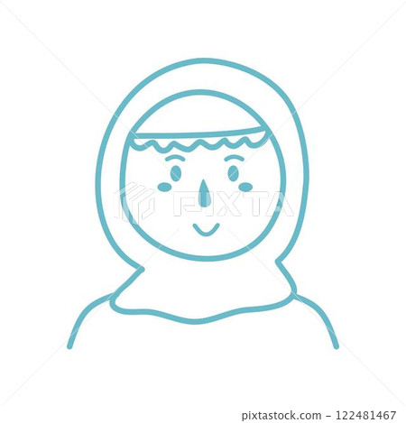 cute hijab girl character illustration 122481467