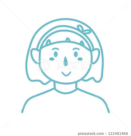 hand drawn cute kids hairstyle 122481468