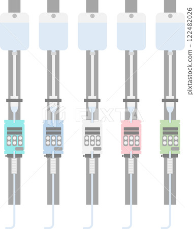 輸液幫浦（醫療設備）圖形材料插圖集 122482026