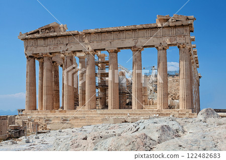Ancient Acropolis Parthenon Temple, Athens, Greece 122482683