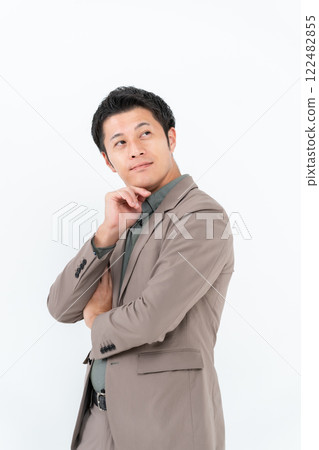 Men Office Casual Business Thinking Men Office Casual Business Thinking 122482855