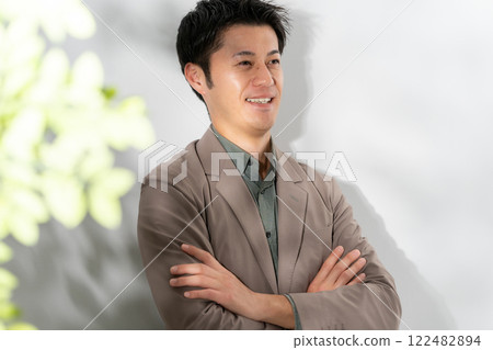 Men Office Casual Thinking 122482894