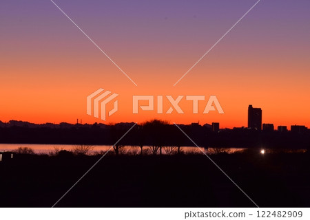 Sunrise from Watarase Settlement 122482909
