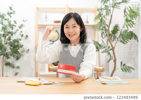 高級女性生活計畫微笑 122483499