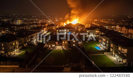 火災/豪華住宅區 火災/豪華住宅區 122483580