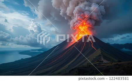 基拉韋厄火山爆發/插圖 基拉韋厄火山爆發/插圖 122483581