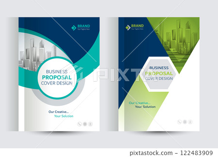 Corporate Business Proposal Catalog cover Design Template 122483909