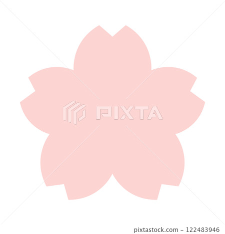 櫻花剪影簡單的背景框架材料 122483946