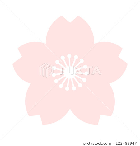 Simple cherry blossom vector illustration material 122483947
