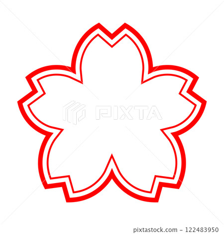 Cherry blossom stamp frame material Cherry blossom stamp frame material 122483950