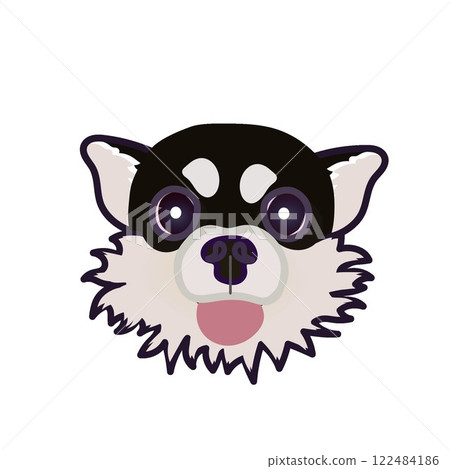 黑色吉娃娃臉圖 122484186