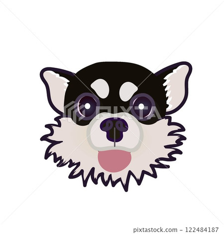 黑色吉娃娃臉圖 122484187