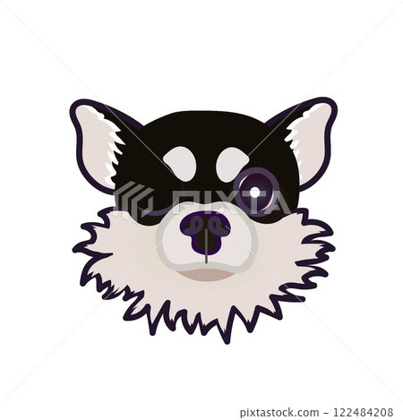 黑色吉娃娃臉圖 122484208