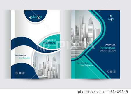 Corporate Business Proposal Catalog cover Design Templates 122484349