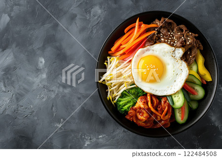 Bibimbap - Korean traditional food. 122484508