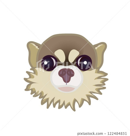 摩卡吉娃娃臉部插圖 摩卡吉娃娃臉部插圖 122484831