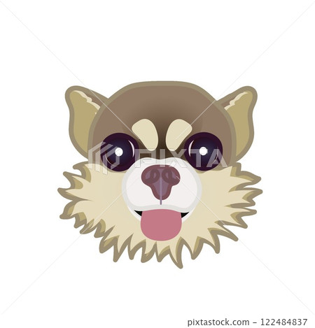 Illustration of a mocha chihuahua's face 122484837