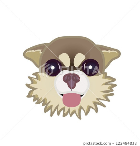 摩卡吉娃娃臉部插圖 122484838