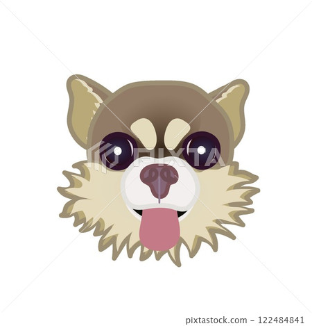 摩卡吉娃娃臉部插圖 摩卡吉娃娃臉部插圖 122484841