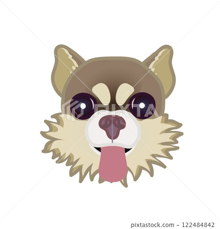 摩卡吉娃娃臉部插圖 122484842