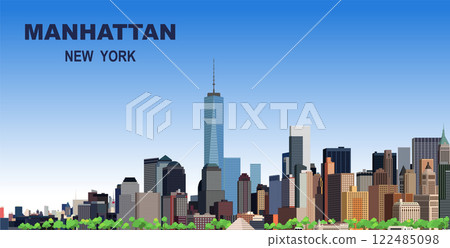 Vector illustration of Manhattan, New York City, USA Vector illustration of Manhattan, New York City, USA 122485098