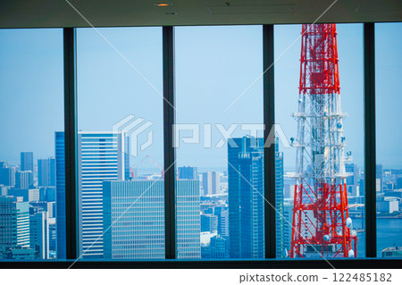 Tokyo Tower seen from the window Tokyo Tower seen from the window 122485182