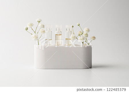 A small sample bottle of parfume A small sample bottle of parfume 122485379