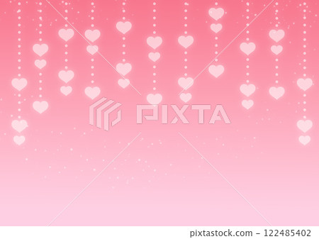 Pink dreamy background with cute hearts 122485402