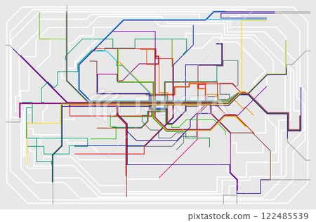 Layered editable vector illustration of overview map of urban transportation in Munich, Germany Layered editable vector illustration of overview map of urban transportation in Munich, Germany 122485539