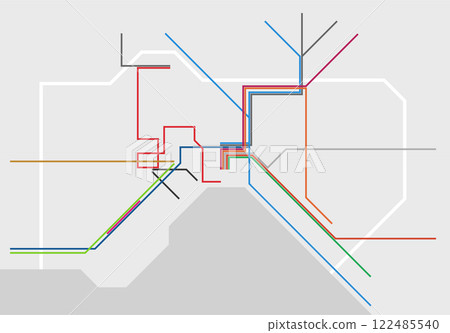 Layered editable vector illustration of Rail Network Map of Naples,Italy 122485540