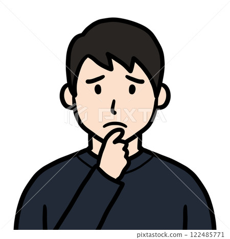 雙手抱頭陷入困境的年輕人偶像 122485771