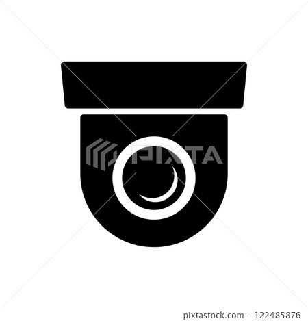 Dome security camera icon. Security camera, CCTV, network camera, smart camera, home 122485876