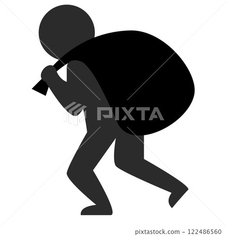 小偷的剪影圖 小偷的剪影圖 122486560