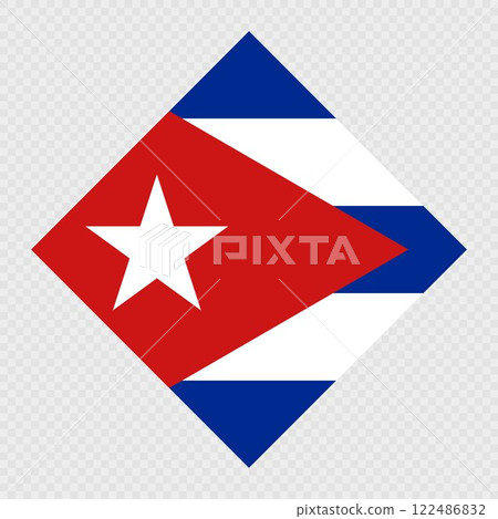 Cuba rhombus flag. Vector illustration. 122486832