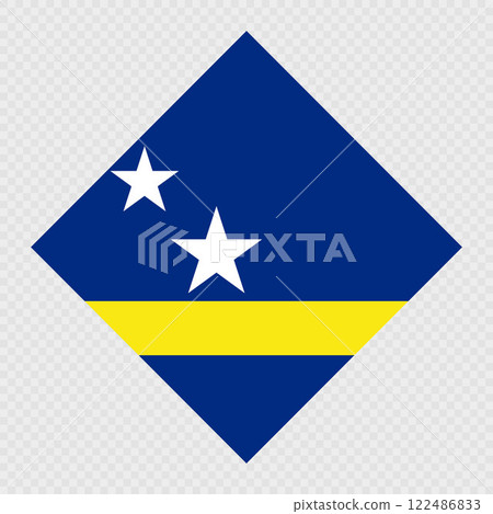 Curacao rhombus flag. Vector illustration. 122486833