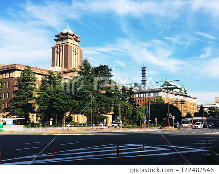 Aichi Prefectural Office and Nagoya City Hall against the blue sky Aichi Prefectural Office and Nagoya City Hall against the blue sky 122487546