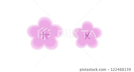 Spring flower material on white background Spring flower material on white background 122488139