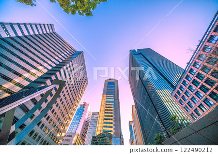 Tokyo cityscape in Japan, overlooking the Otemachi business district, etc. = January 18, 2025 122490212